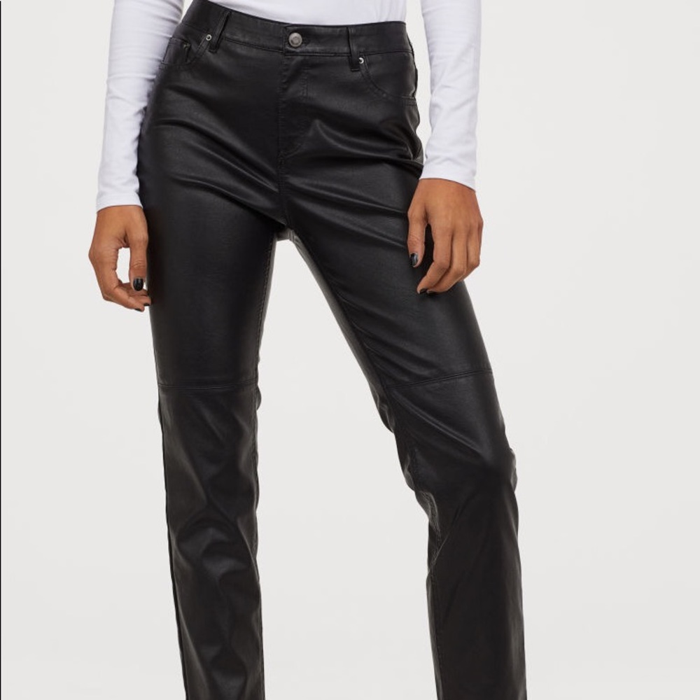 H&M Faux Black Leather Pants